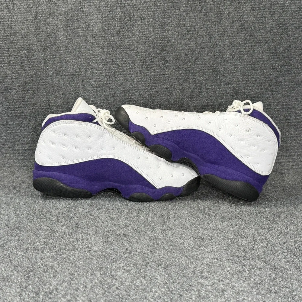 Jordan 13 Retro Shoes Men's 12 White Purple‎ Lakers Athletic Hooping Sneakers